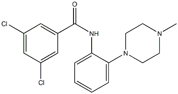 3,5-dichloro-N-[2-(4-methylpiperazino)phenyl]benzenecarboxamide Struktur