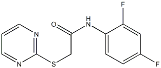 N-(2,4-difluorophenyl)-2-(2-pyrimidinylsulfanyl)acetamide Struktur