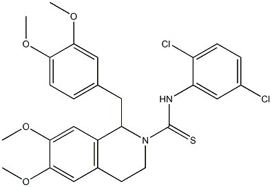 N2-(2,5-dichlorophenyl)-1-(3,4-dimethoxybenzyl)-6,7-dimethoxy-1,2,3,4-tetrahydroisoquinoline-2-carbothioamide Struktur