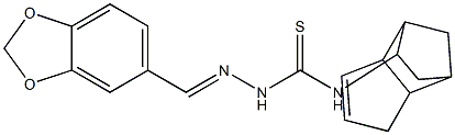 N1-tricyclo[5.2.1.0~2,6~]dec-4-en-8-yl-2-(1,3-benzodioxol-5-ylmethylidene)h ydrazine-1-carbothioamide Struktur