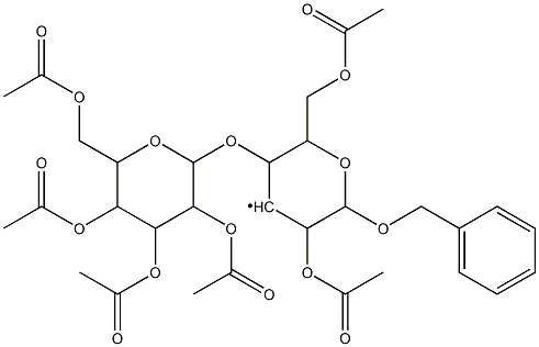 3-(acetyloxy)-6-[(acetyloxy)methyl]-2-(benzyloxy)-5-({3,4,5-tri(acetyloxy)- 6-[(acetyloxy)methyl]tetrahydro-2H-pyran-2-yl}oxy)tetrahydro-2H-pyran-4-yl Struktur