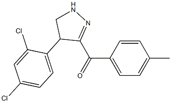 [4-(2,4-dichlorophenyl)-4,5-dihydro-1H-pyrazol-3-yl](4-methylphenyl)methanone Struktur