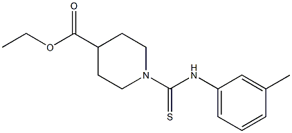 ethyl 1-(3-toluidinocarbothioyl)piperidine-4-carboxylate Struktur