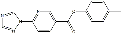 4-methylphenyl 6-(1H-1,2,4-triazol-1-yl)nicotinate Struktur