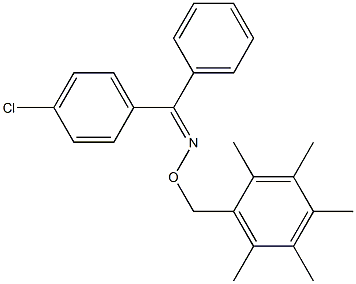 (4-chlorophenyl)(phenyl)methanone O-(2,3,4,5,6-pentamethylbenzyl)oxime Struktur