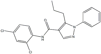 N4-(2,4-dichlorophenyl)-1-phenyl-5-propyl-1H-pyrazole-4-carboxamide Struktur