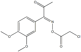 1-{[(2-chloroacetyl)oxy]imino}-1-(3,4-dimethoxyphenyl)acetone Struktur