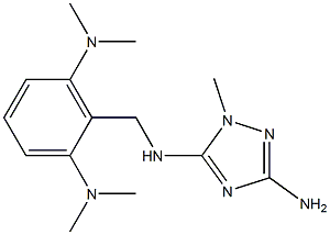 N5-[2,6-di(dimethylamino)benzyl]-1-methyl-1H-1,2,4-triazole-3,5-diamine Struktur