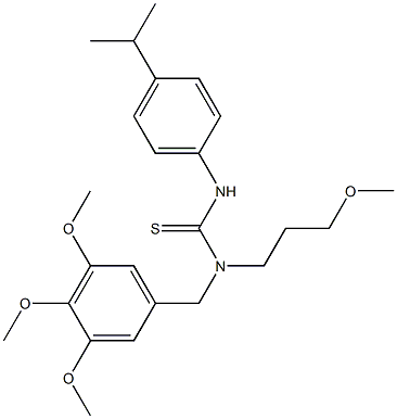 N'-(4-isopropylphenyl)-N-(3-methoxypropyl)-N-(3,4,5-trimethoxybenzyl)thiour ea Struktur