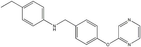 4-ethyl-N-[4-(2-pyrazinyloxy)benzyl]aniline Struktur