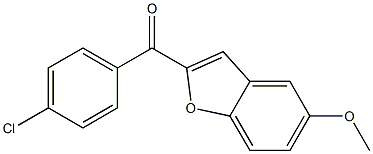 (4-chlorophenyl)(5-methoxybenzo[b]furan-2-yl)methanone Struktur