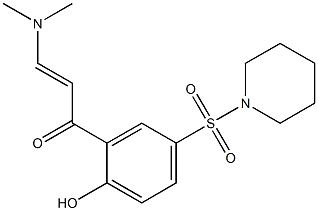 3-(dimethylamino)-1-[2-hydroxy-5-(piperidinosulfonyl)phenyl]-2-propen-1-one Struktur