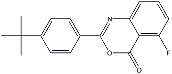 2-[4-(tert-butyl)phenyl]-5-fluoro-4H-3,1-benzoxazin-4-one Struktur