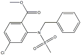 methyl 2-[benzyl(methylsulfonyl)amino]-4-chlorobenzoate Struktur