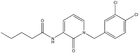 N-[1-(3,4-dichlorobenzyl)-2-oxo-1,2-dihydro-3-pyridinyl]pentanamide Struktur