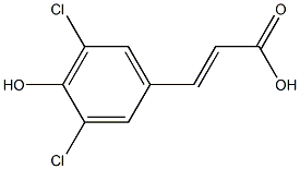 (E)-3-(3,5-dichloro-4-hydroxyphenyl)acrylic acid Struktur