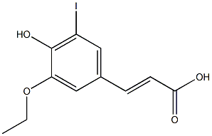 (E)-3-(3-ethoxy-4-hydroxy-5-iodophenyl)acrylic acid Struktur