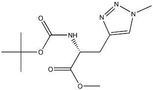 (R)-methyl 2-(tert-butoxycarbonylamino)-3-(1-methyl-1H-1,2,3-triazol-4-yl)propanoate Struktur