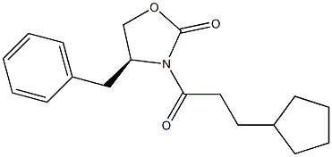 (S)-3-(3-CYCLOPENTYL-1-OXOPROPYL)-(1-PHENYLMETHYL)-2-OXAZOLIDINONE Struktur