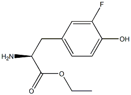 (S)-ethyl 2-amino-3-(3-fluoro-4-hydroxyphenyl)propanoate Struktur