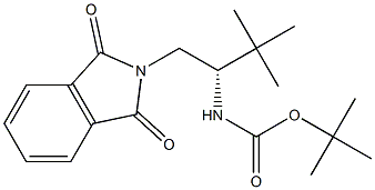 (S)-tert-butyl 1-(1,3-dioxoisoindolin-2-yl)-3,3-dimethylbutan-2-ylcarbamate Struktur