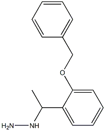 1-(1-(2-(benzyloxy)phenyl)ethyl)hydrazine Struktur