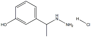 1-(1-(3-hydroxyphenyl)ethyl)hydrazine hydrochloride Struktur