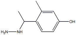 1-(1-(4-hydroxy-2-methylphenyl)ethyl)hydrazine Struktur