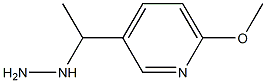 1-(1-(6-methoxypyridin-3-yl)ethyl)hydrazine Struktur