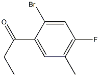 1-(2-bromo-4-fluoro-5-methylphenyl)propan-1-one Struktur