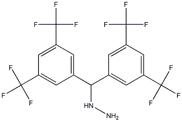 1-(bis(3,5-bis(trifluoromethyl)phenyl)methyl)hydrazine Struktur