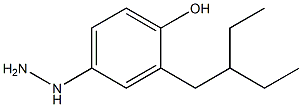 2-(2-ethylbutyl)-4-hydrazinylphenol Struktur