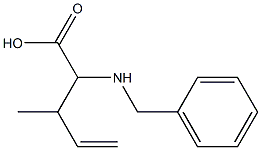 2-(benzylamino)-3-methylpent-4-enoic acid Struktur