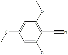 2-chloro-4,6-dimethoxybenzonitrile Struktur