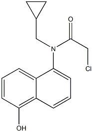 2-chloro-N-(cyclopropylmethyl)-N-(1-hydroxynaphthalen-5-yl)acetamide Struktur