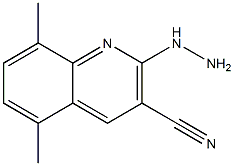 2-hydrazinyl-5,8-dimethylquinoline-3-carbonitrile Struktur