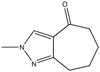 2-methyl-5,6,7,8-tetrahydrocyclohepta[c]pyrazol-4(2H)-one Struktur