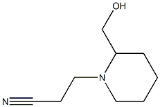 3-(2-(hydroxymethyl)piperidin-1-yl)propanenitrile Struktur