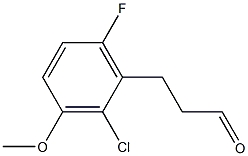 3-(2-chloro-6-fluoro-3-methoxyphenyl)propanal Struktur