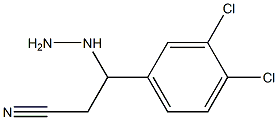 3-(3,4-dichlorophenyl)-3-hydrazinylpropanenitrile Struktur