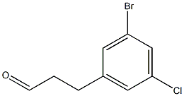 3-(3-bromo-5-chlorophenyl)propanal Struktur