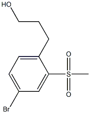 3-(4-bromo-2-(methylsulfonyl)phenyl)propan-1-ol Struktur