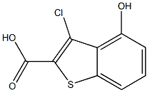 3-chloro-4-hydroxybenzo[b]thiophene-2-carboxylic acid Struktur