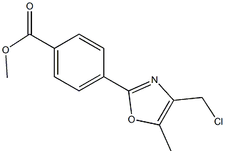 4-(4-CHLOROMETHYL-5-METHYL-OXAZOL-2-YL)-BENZOIC ACID METHYL ESTER Struktur