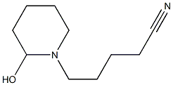 5-(2-hydroxypiperidin-1-yl)pentanenitrile Struktur