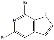 5,7-dibromo-1H-pyrrolo[2,3-c]pyridine Struktur