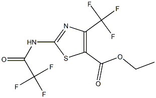 ethyl 2-(2,2,2-trifluoroacetamido)-4-(trifluoromethyl)thiazole-5-carboxylate Struktur