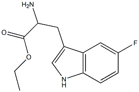 ethyl 2-amino-3-(5-fluoro-1H-indol-3-yl)propanoate Struktur