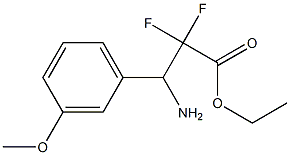 ethyl 3-amino-2,2-difluoro-3-(3-methoxyphenyl)propanoate Struktur