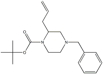 tert-butyl 2-allyl-4-benzylpiperazine-1-carboxylate Struktur